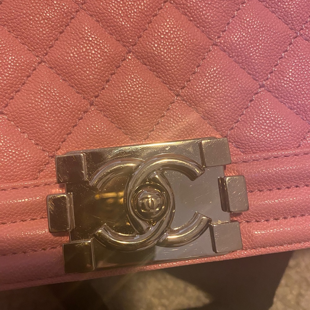 *SOLD* CHANEL Pink Caviar Boy Bag - Picture 12 of 16